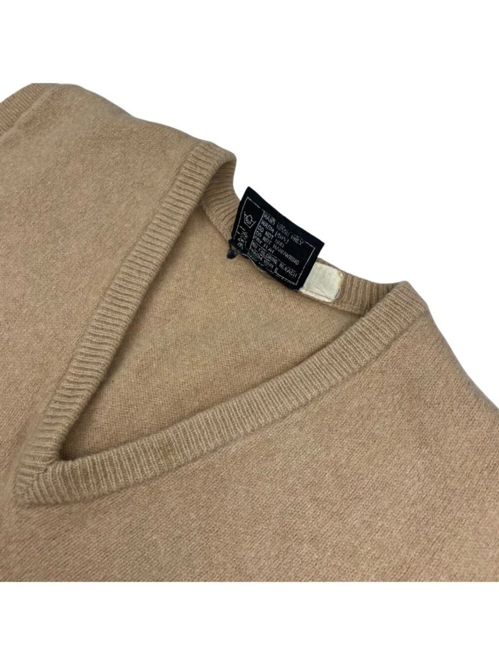 VTG Lands' End Men's 100% Lambswool V-Neck Sweater Vest Brown • England • Large